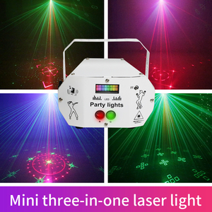 Đèn Nhấp Nháy Kích Hoạt Bằng Giọng Nói RGB Mini 3 Trong 1 Đèn Sân Khấu Laser Vũ Trường Đèn <span class=keywords><strong>LED</strong></span> Chiếu Sáng Di Chuyển Sàn Nhảy DJ Tiệc Tùng Cho Quán Bar Câu Lạc Bộ Tiệc Tùng - Product Image 2