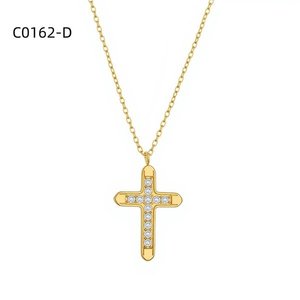 Amy Amy <b>Cross</b> Pendant Necklace Rhodium Plated Cubic Zirconia Women's Fashion Jewelry Everyday Wearing Gift - Product Image 2