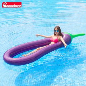 Samebust <b>Inflatable</b> Eggplant <b>Float</b> 250x105x20cm PVC Pool Lounge For Adults Swimming Fun - Product Image 2