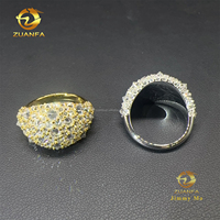 Nouveautés, Vente Chaude : Bague pour Homme en Argent Sterling 925 avec Moissanite VVS1, Sertissage Inversé, Style Hip Hop Iced Out, pour Dropshipping