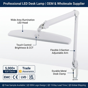 High Brightness 360 Degree Adjustable Nail LED <b>Table</b> Workbench Smart <b>Home</b> Lights Touch Switch <b>Working</b> Desk Office Task Lamp - Product Image 1