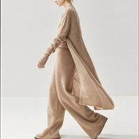 Neue Damen Kaschmir-Woll-Strickjacke Eleganter Pullover Luxuriöse Häkel-Outerwear Modischer Mantel Langarm-Set Top Herbst