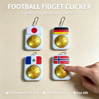 Porte-clés rotatif en forme de ballon de football imprimé en 3D, pendentif ballon de football, souvenir portable pour fan, breloque décorative unisexe pour sac, cadeau
