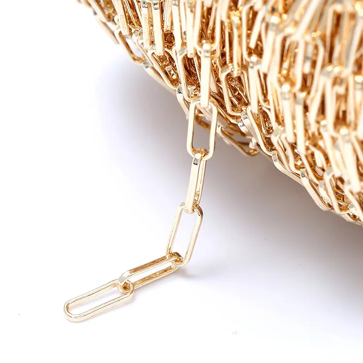 Hot Sale 14K Gold Plated Link Paper Clip Gold Chain