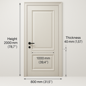 <span class=keywords><strong>Porta</strong></span> Tagliafuoco Moderna in Acciaio <span class=keywords><strong>a</strong></span> Singola <span class=keywords><strong>Anta</strong></span> da 60 Minuti con Anima Isolante Certificata CE per Uso Interno Appartamenti Hotel Camere da Letto Corridoi - Product Image 3