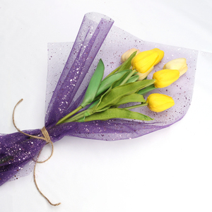 Gói Hoa Thân Thiện Với Môi Trường Lưới Long Lanh <span class=keywords><strong>Deco</strong></span> <span class=keywords><strong>Poly</strong></span> Lưới Vải Hoa Kỳ Nghỉ Bó Hoa Và Vật Liệu Gói Quà - Product Image 6