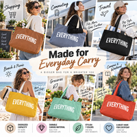 Sac fourre-tout en toile personnalisé, 7 couleurs, grande capacité, toile épaisse, poignée renforcée, sac de campagne de marque