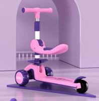 Trottinette pour enfants au prix le plus bas en 2025 / Trottinette à pédales pliable pour bébés avec siège disponible