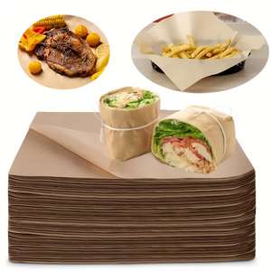 Custom Single-Sided Greaseproof PE Coated Eco-Friendly <b>Wrapping</b> <b>Paper</b> for Sandwich Hamburger Bread Cookie Lollipop Packaging - Product Image 1