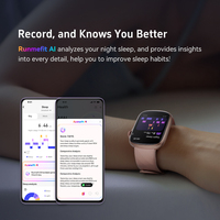 Montre connectée Starmax WATCH 4, écran AMOLED, surveillance du sommeil 24h/24, fréquence cardiaque/oxygène sanguin, analyse du sommeil, forme carrée