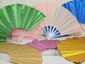 Shimmering Silver Sequin <b>Hand</b> <b>Fan</b> 33cm Foldable Plastic Handle Glamorous Party Cosplay & Photo Props for New Year - Product Image 3