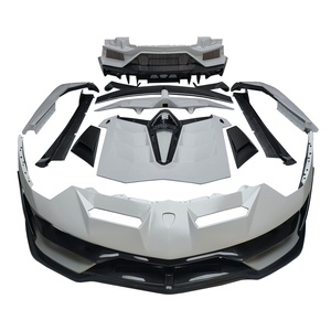 ชุดแต่งตัวถังรถยนต์คาร์บอนไฟเบอร์แบบแห้ง SVJ Style Prepreg พร้อมกันชน ฝากระโปรงหน้า สปอยเลอร์หลัง สำหรับรถยนต์แลมโบ กูร์ดิโอ รุ่น Aventador LP700 ปี 2011-2015 - Product Image 1