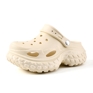 Women's Platform <b>Clogs</b> Off White EVA Sole Hollow Design Summer Outdoor Wear Non Slip Breathable Beach Sandals Size 33-40 - Product Image 5