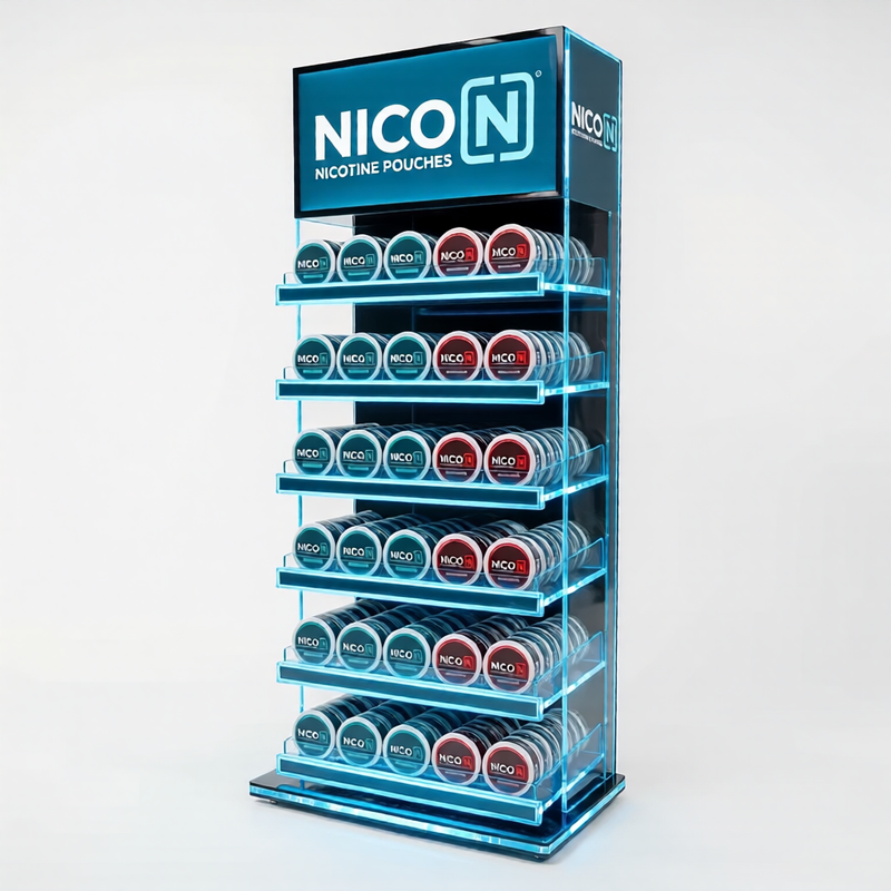 Custom LED Acrylic Nicotine Pouches Display