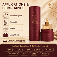 Caja de Cartón Biodegradable con Logotipo Personalizado para Perfumes de Lujo, Tubo de Papel para Perfume, Caja Redonda Cilíndrica de Cualquier Tamaño para Regalos de Cosméticos y Velas