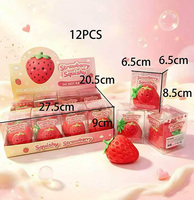 Geurende Aardbei Squishy Speelgoed Jumbo Slow Rebound Fruit Knijp Speelgoed Anti Stress Verlichtingsspeelgoed Groothandel Aanbod