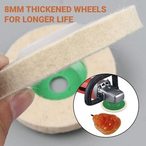 Stock local aux États-Unis - Lot de 10 disques de polissage en laine de 4 pouces, meuleuse d'angle, roue de finition, tampons de polissage pour marbre et granit - Product Image 5