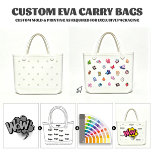 Bolso de Mano Impermeable de EVA, Ligero, con Bloques de Color, Lavable, con Parte Superior Abierta, Bolso de Hombro para <span class=keywords><strong>Toda</strong></span> Temporada - Product Image 6