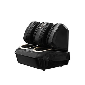 Masajeador eléctrico de pies con cobertura completa para pies y piernas, con función de calor y temporizador, en blanco y negro, con enchufe. - Product Image 3