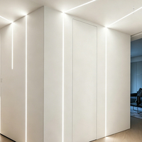 Profilé en aluminium invisible sans cadre pour système d'éclairage LED encastré dans les cloisons sèches, éclairage linéaire LED