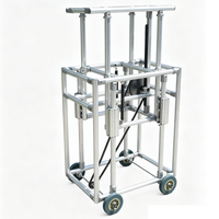 Carro de Aluminio Lean Pipe LCIA para Movimiento de Materiales por Gravedad, Automatización de Bajo Costo, Personalizable