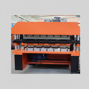 เครื่องทำกระเบื้องสี่เหลี่ยมคางหมูเคลือบโลหะชุบสังกะสีเครื่องขึ้นรูปหลังคาแบบซ่อน - Product Image 1