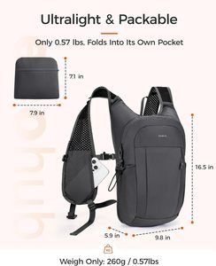 <span class=keywords><strong>ECOHUB</strong></span> Mochila de Senderismo Ligera y Plegable de 15L, Mochila Pequeña de Viaje con Correa para el Pecho, Bolsillo para Teléfono, Resistente al Agua, Plegable, para Hombre - Product Image 2
