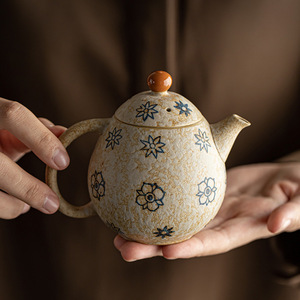 Théière en céramique, porcelaine ronde avec couvercle, sans plomb, pour service à thé Kung Fu, thé de l'après-midi - Product Image 2