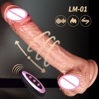 Vibromasseur réaliste en silicone double couche, grand modèle, doux, 100% étanche, avec ventouse, pour femme HXR LM-A001-1