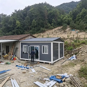 บ้านสำนักงานเคลื่อนที่กันสนิม บ้านพักคนที่ต้องหลบภัย ค่ายชั่วคราว อาคารก่อสร้างชั่วคราว บ้านคอนเทนเนอร์ 40 ฟุต ห้องนั่งเล่น ห้องนอน - Product Image 3