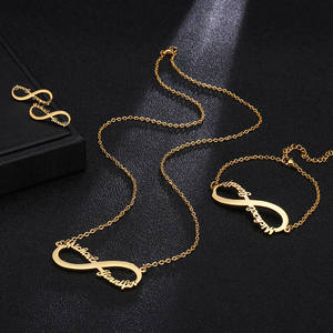 2025 Personalized 18K Arabic Year Number Letter Name Plate Customize Pendant Necklace With Figaro <b>Chain</b> Vendors Custom Gold <b>Neck</b> - Product Image 2