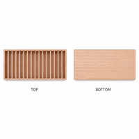 Organisateur moderne en bois à 17 compartiments pour serre-têtes, bijoux, pinceaux de maquillage – Boîte de rangement pour la maison, le bureau et la salle de bain