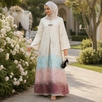 Abaya de luxe pour femmes musulmanes, broderie jacquard avec strass, Dubai, haut de gamme, pour l'Aïd et les soirées formelles