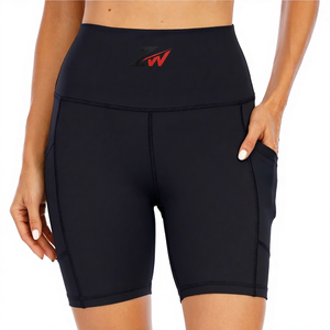 Solid Color High-Waisted <b>Yoga</b> <b>Shorts</b> for Women Quick Dry Breathable Fitness Sport Stretch Gym Running Fitness <b>Shorts</b> Design - Product Image 1