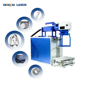 Làm cho bạn cầm tay di động mini 300*300 mét 50 Wát sợi Laser đánh dấu máy cho nhôm với jpt sợi Laser