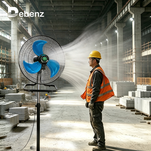 Ventilador de Pedestal Portátil Debens, de Uso Industrial y Exterior, con Enfriamiento por Aire y Viento Fuerte - Product Image 4