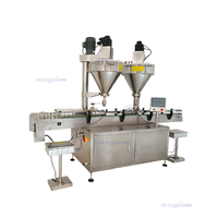 Machine de remplissage automatique à double tête haute précision avec doseur à vis sans fin pour poudre de lait, protéines, café, épices, en conserve et en bouteille