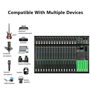 GAX-PK16 Nouveau mélangeur de la <span class=keywords><strong>série</strong></span> PK avec 99DSP Égaliseur double à 7 segments USB BT 16 canaux Scène KTV Mélangeur audio professionnel - Product Image 3
