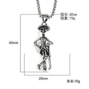 Joyería de comercio exterior Europa y los Estados Unidos moda punk bastón colgante personalidad masculina Caballero collar de acero de titanio - Product Image 1