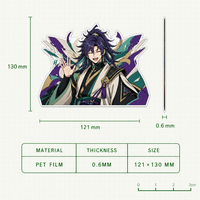 Tecnología de impresión lenticular avanzada 3D Lenticular Anime pegatina alta definición Flip efecto impermeable duradero
