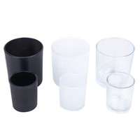 Lanternes en verre 200 ml, pots en verre vides et durables avec couvercle en aluminium, boîte pour bougie