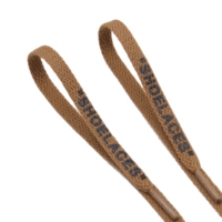 Offre spéciale, imprimé personnalisé, lacets plats monocouche en polyester, conçu en usine, impression de logos en dentelle pour chaussures