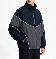 Veste coupe-vent rétro personnalisée pour homme, color-block, légère, respirante, grandes tailles, poignets élastiques, streetwear décontracté printemps, ODMOEM