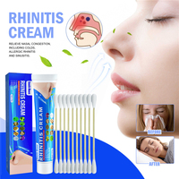 Marque privée Lune du Sud Éternuements froids Maux de tête Sinusite Nez bouché Traitement de la cavité nasale sèche Rhinite Crème avec coton-tige