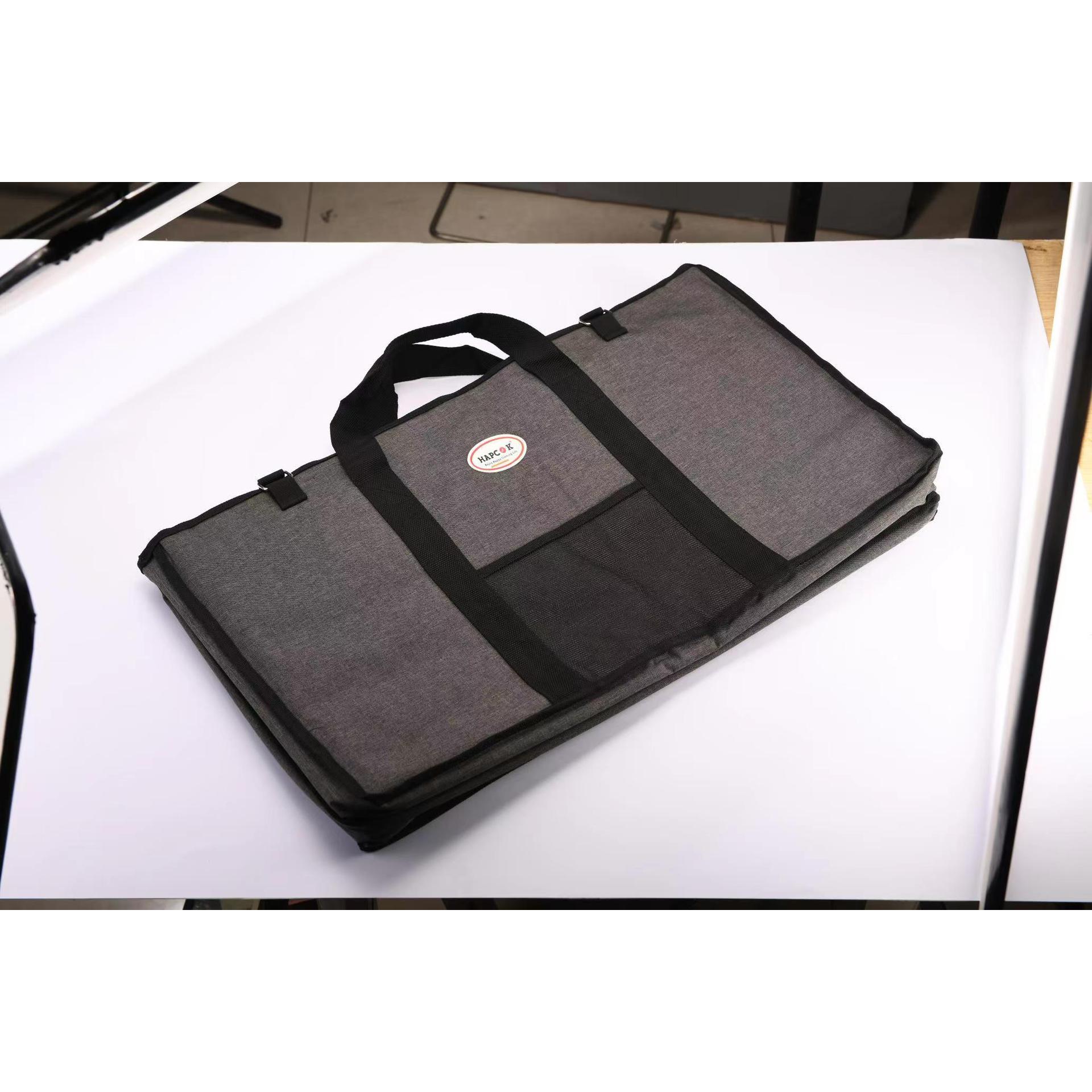 gray cloth bag