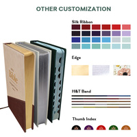 Service d'impression personnalisé de livres religieux en cuir PU à couverture rigide, vente en gros, fabricant OEM, fourniture de Bibles personnalisées