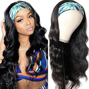 Peluca de cabello humano 100% brasileño para mujeres negras, diadema con ondas, novedad - Product Image 2