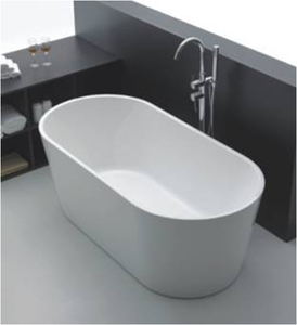 <span class=keywords><strong>Baignoire</strong></span> autoportante moderne en acrylique écologique avec 1 jet, design portable pour 1 à 2 personnes, accessoire <span class=keywords><strong>de</strong></span> vidange inclus - Product Image 3