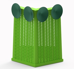 Reptile Feeder Escape-Proof Corner Reptile Food <strong>Box</strong> Wall Mounted with Suction Cup for Insects <strong>Bug</strong> Bowl for Lizards Geckos Frog - Product Image 4