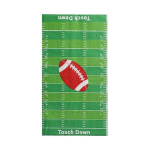 Rugby Ball Print Paper Napkins 330mmx400mm 20 Sheets Per Pack For Themed Party Disposable Tableware - Product Image 5